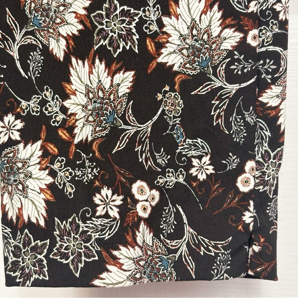 Preswick & Moore Black Multi Floral Stretch Pull-On Slim Ankle Pants 2X - Picture 11 of 16